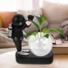 Flower Pot Astronaut Hydroponic Bottle Home Decoration Small Fish Tank Statue Vase Adornment 3
