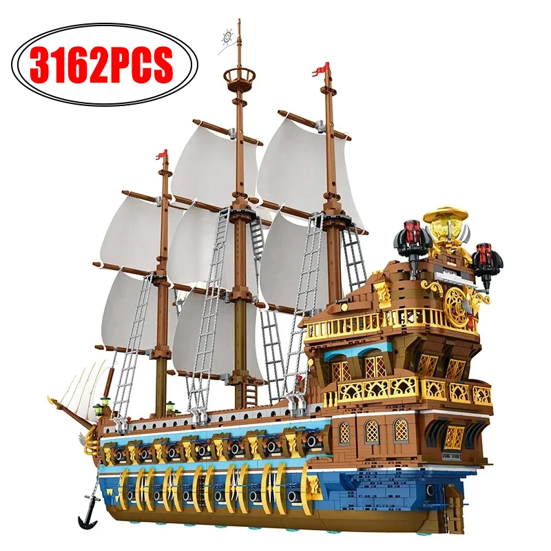 Set De Construcción De Barco Pirata De 916 Piezas Para Niños De 8 A 14 Años, Un Desafío Creativo Para Futuros Constructores