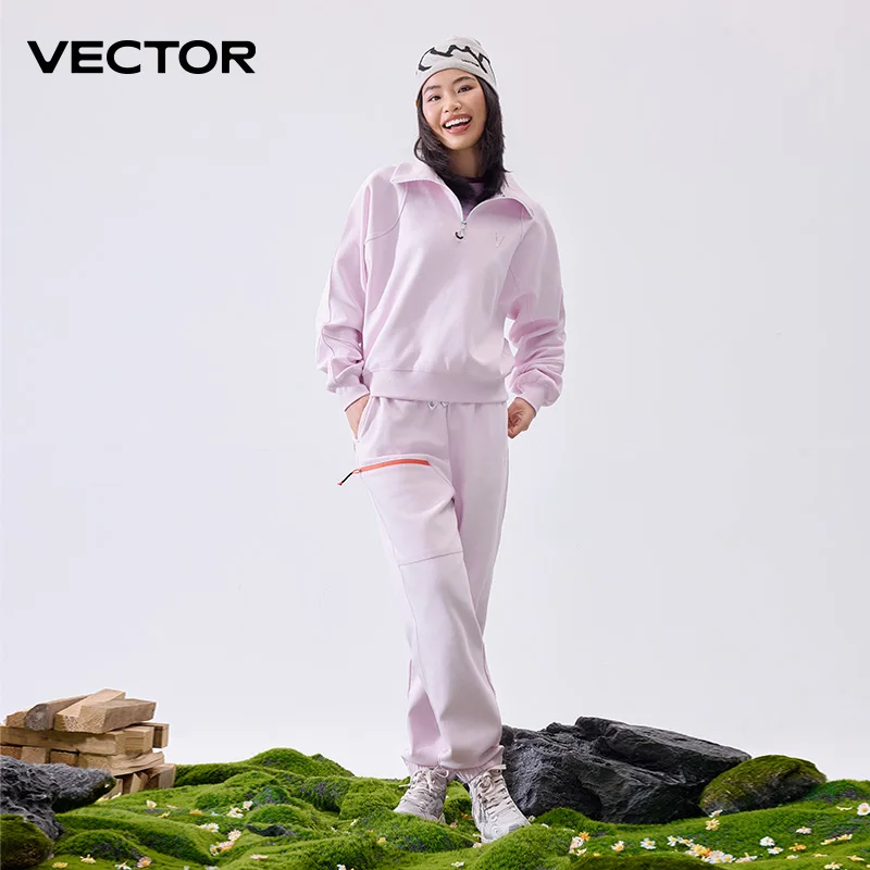 Casual Hoodie VECTOR Men's and Women's Spring and Autumn Half Open Hoodie Warm Coat Pants Suitable for Climbing Fishing Hiking Outdoor Sports