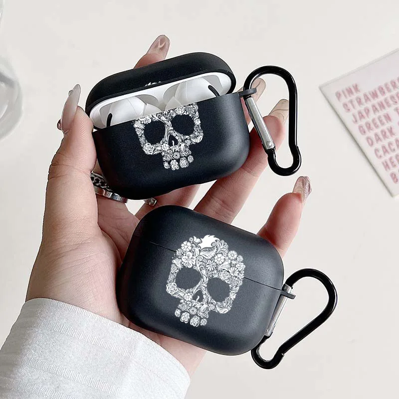 Flower Skull Pattern Anti Fall Earphone Cover Case