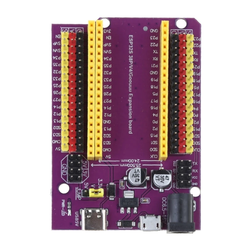 

Y1UB ESP32S 38-контактная нижняя плата TypeC WROOM-32D/32U, совместимая с модулем WROVER