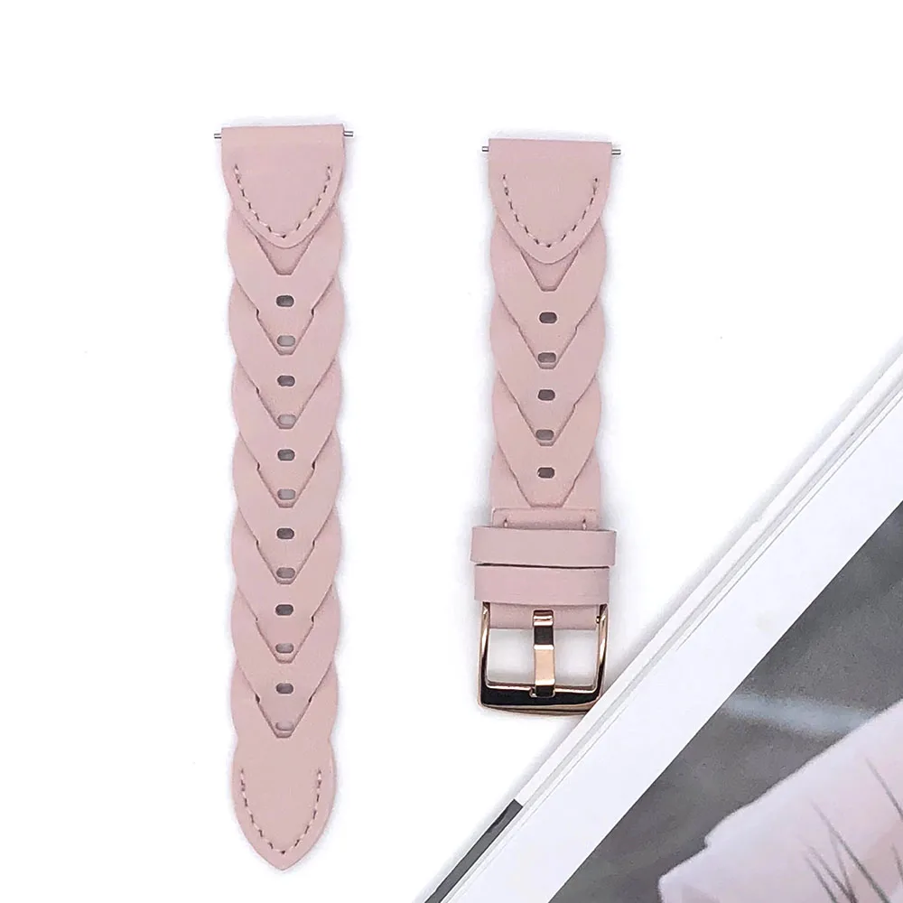 Elegant 18mm Artificial Leather Watch Strap Replacement Bracelet