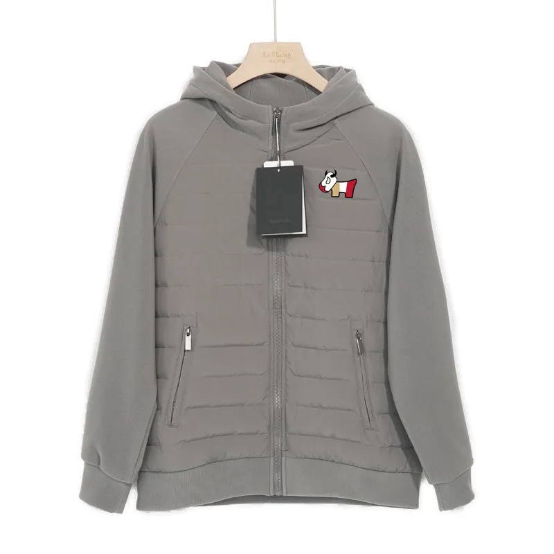 

한국골프웨어 Winter Men's Golf Wear Korean Version Slim Fit Hooded Short Youth Thick Warm Golf Padded Men's Golf Clothes