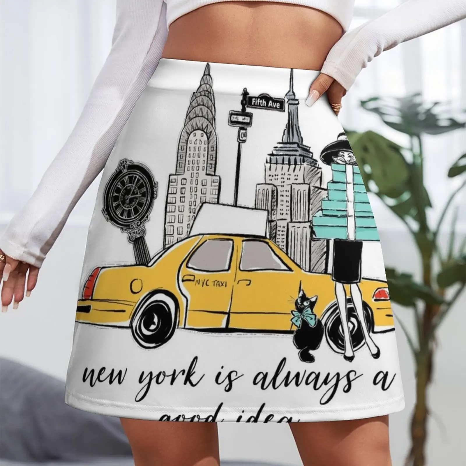 New York Girl Mini Skirt Clothing female Korean skirts