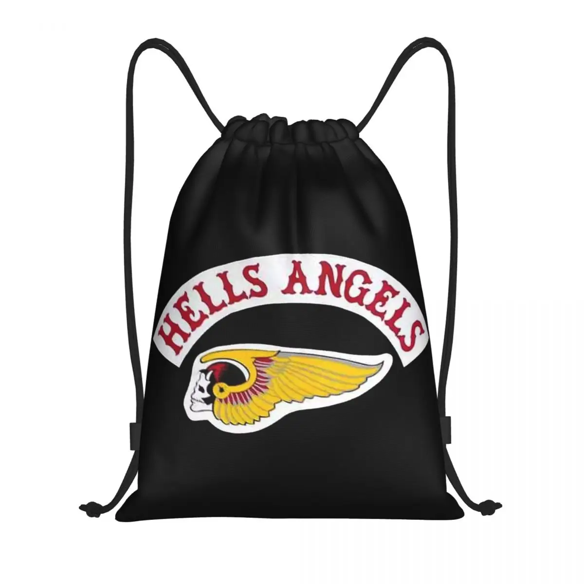 

Hells Angels World Logo Drawstring Bag Men Women Portable Gym Sports Sackpack Motorcycle Club Training Backpacks