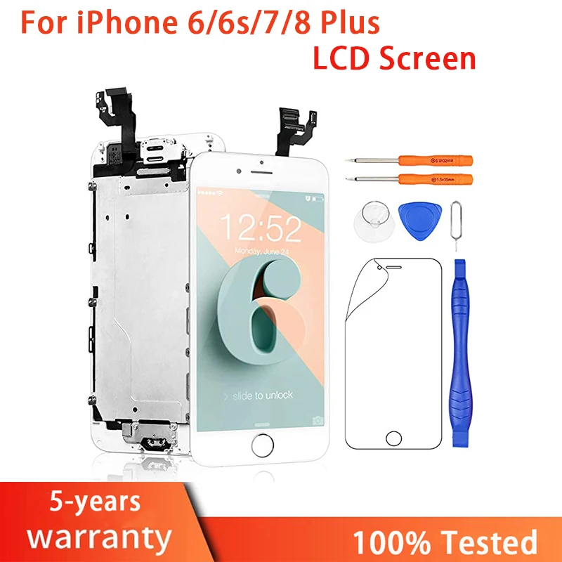 

Complete LCD Screen For iPhone 6 7 8 6S Plus Touch Digitizer Screen Assembly Replacement Full Set Ecran with Front Camera