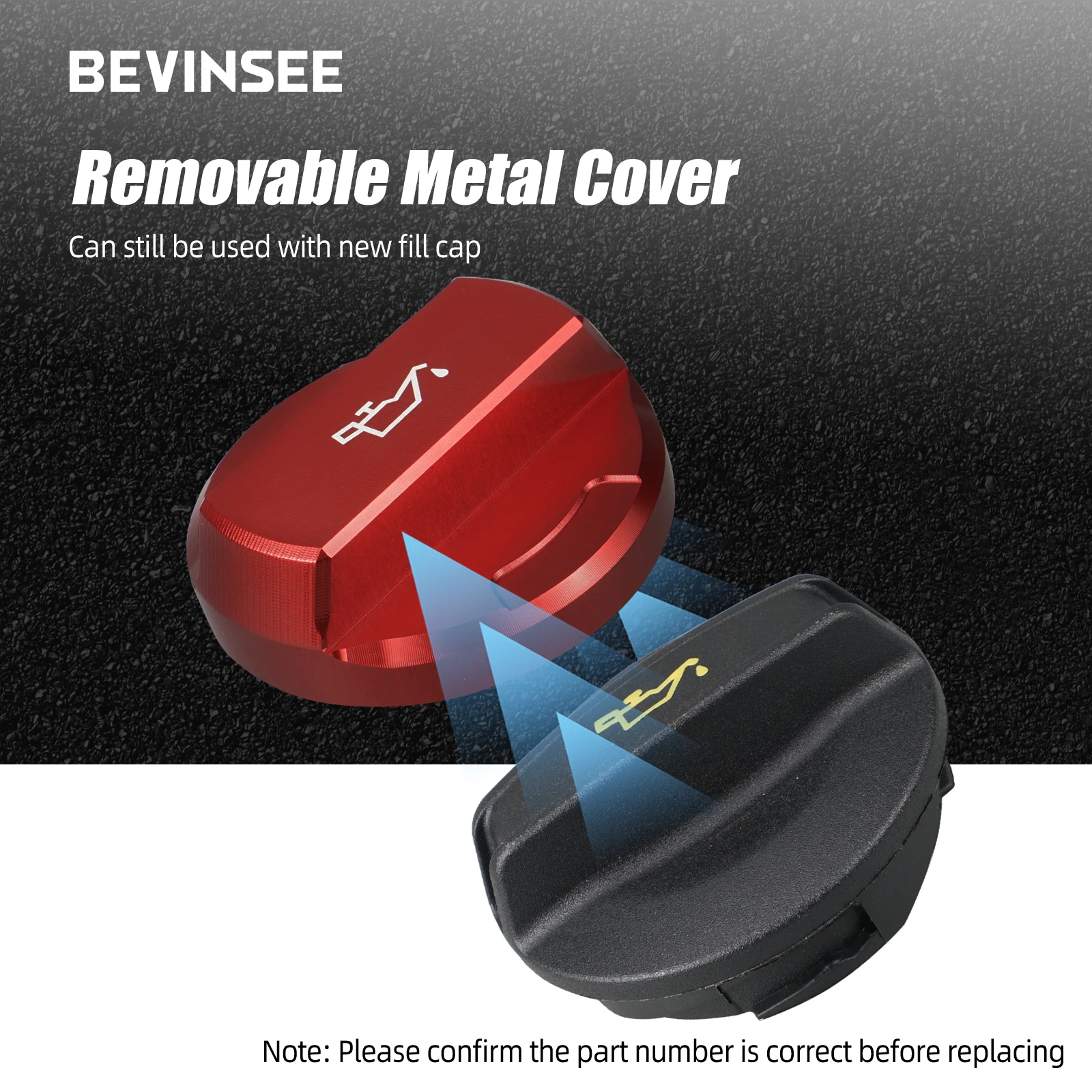 Engine Oil Filler Cap for Audi A1 A3 S3 Q3 Volkswagen Golf MK7 MK7.5 GTI R Replace 06K103485C 06K103485A oil filler cap