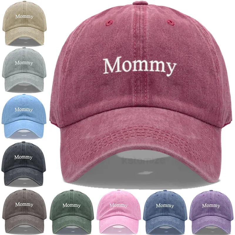 Washed Cotton Baseball Cap for Men & Women Unisex  Daddy Mommy Embroidery Sun Protection Outdoor Sports Golf Caps Dropshipping 2