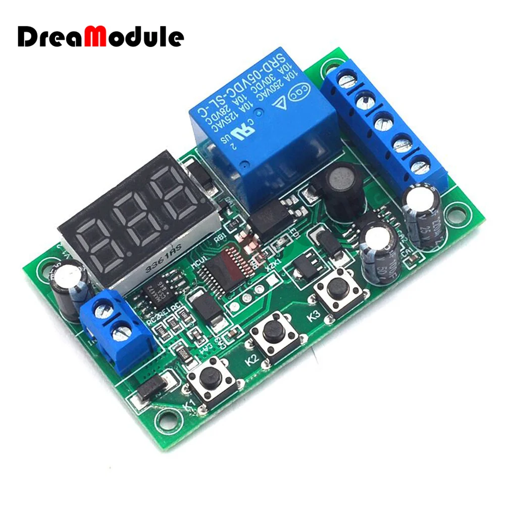 2PCS 12V 0-10A DC Current Detection Module Relay Current Sensing Detection Delay Relay Control Over Current Alarm Controller