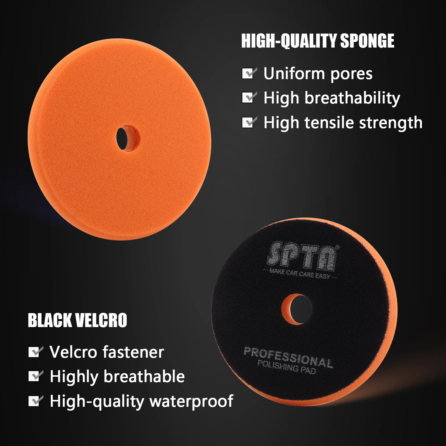 SPTA V2.0 3 5 6 Orange Heavy Cut Polishing Pad Car er Polisher Compound Polishing Sponge Pad Compounding car polishing pad car polish pad car polishing sponge polishing sponge set