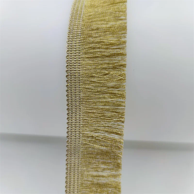 Gold Fringe Trim Lace Ribbon DIY Sewing Dress Garment Decoration Accessories 2.5cm Wide