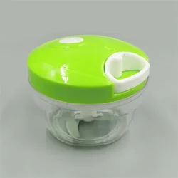 Compact Manual Food Shredder and Garlic Mincer - Portable Kitchen Tool for Effortless Chopping (Green609)
