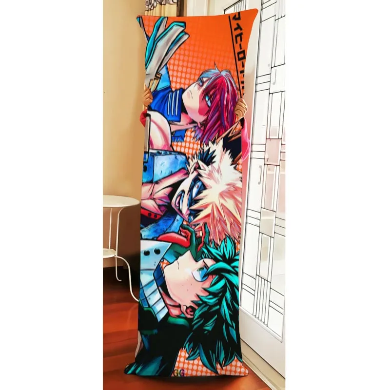 

Anime My Hero Academia Pillowcase Printed Satin Fabric Pillow Cover Rectangular Zipper Kawaii Body Cover Dropshipping 0426