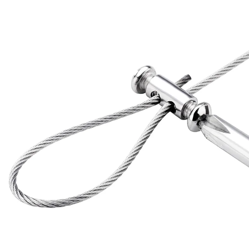 Wire Rope Clamps Buckle DIY Double Hole Thread Lock Wire Rope Fixing Parts Lighting Hanging For 1/2mm Hardware Accessories