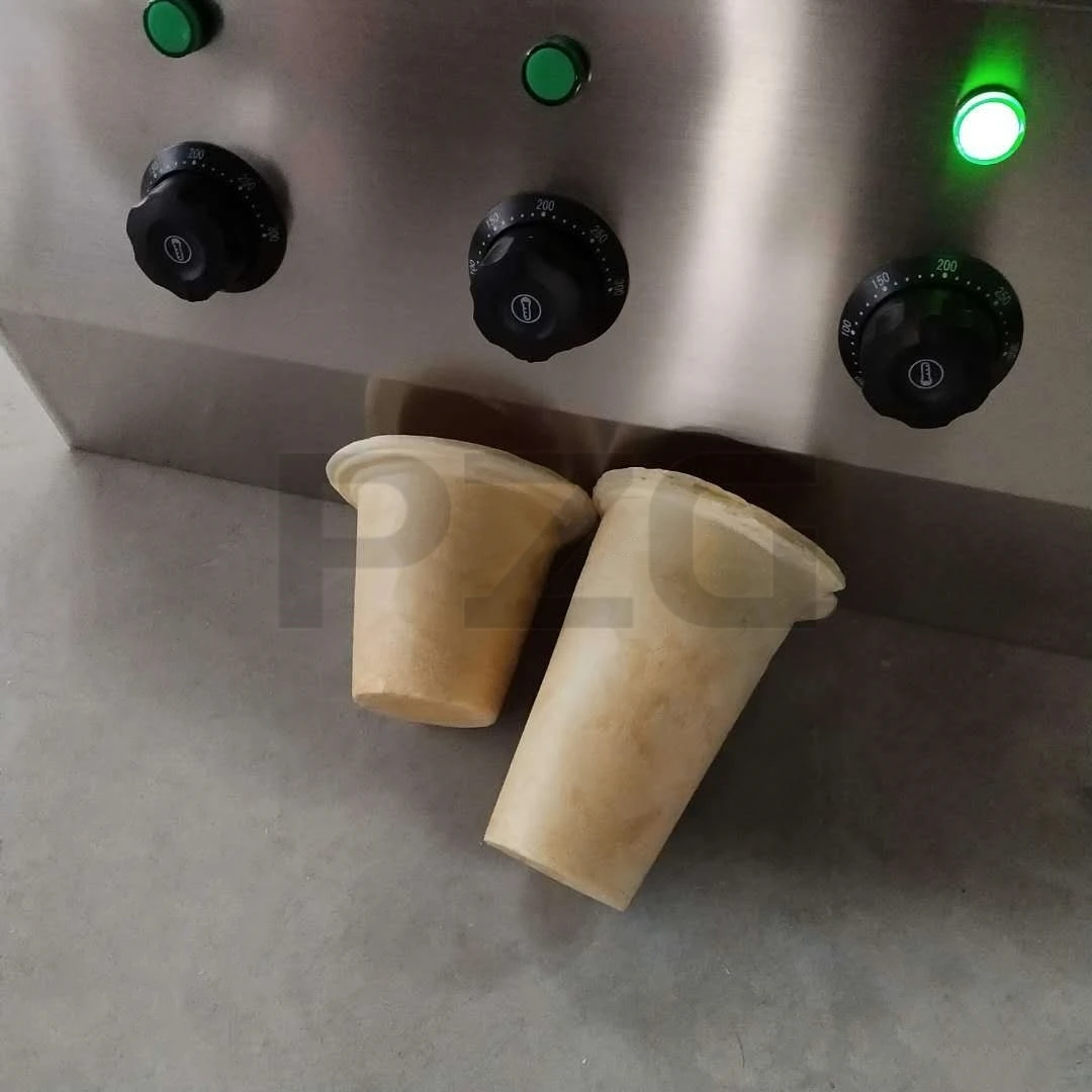 Professional 4 Moulds Snack Food Pizza Cone Pizza Cup Shape Cone Forming Making Machines