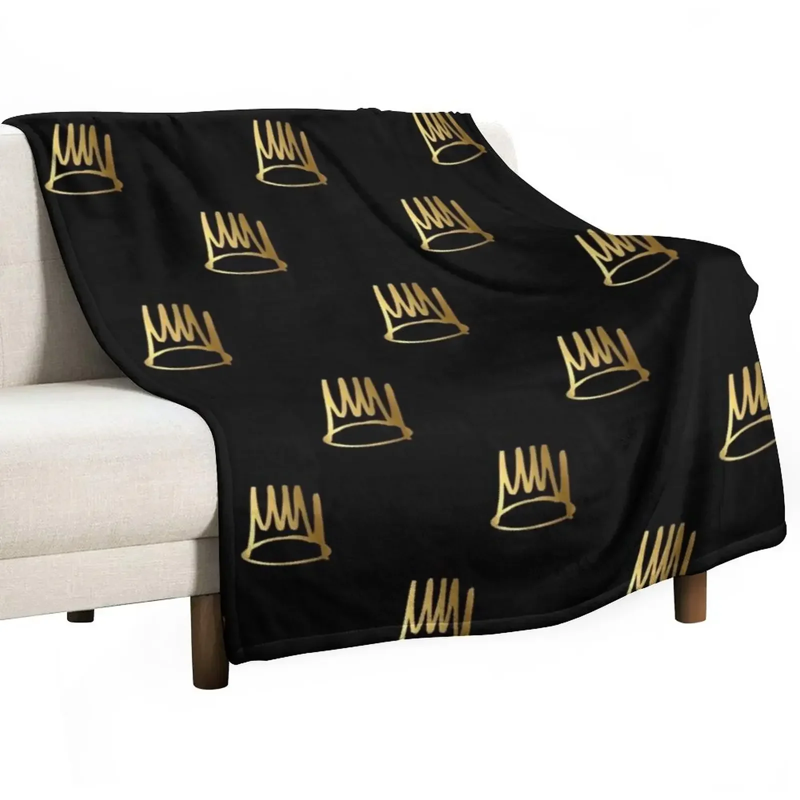 

j cole gold crown Throw Blanket sofa bed Luxury Thicken Weighted Blankets
