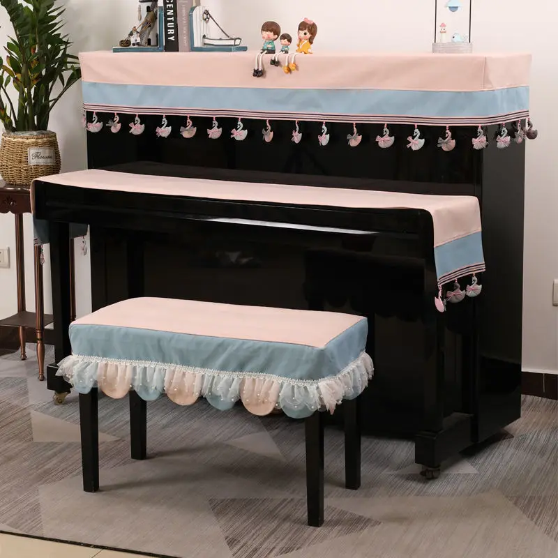 Creative American Piano Dustproof Cover Full Cover Electric Piano Top Half DustCover Cute Cartoon LH257