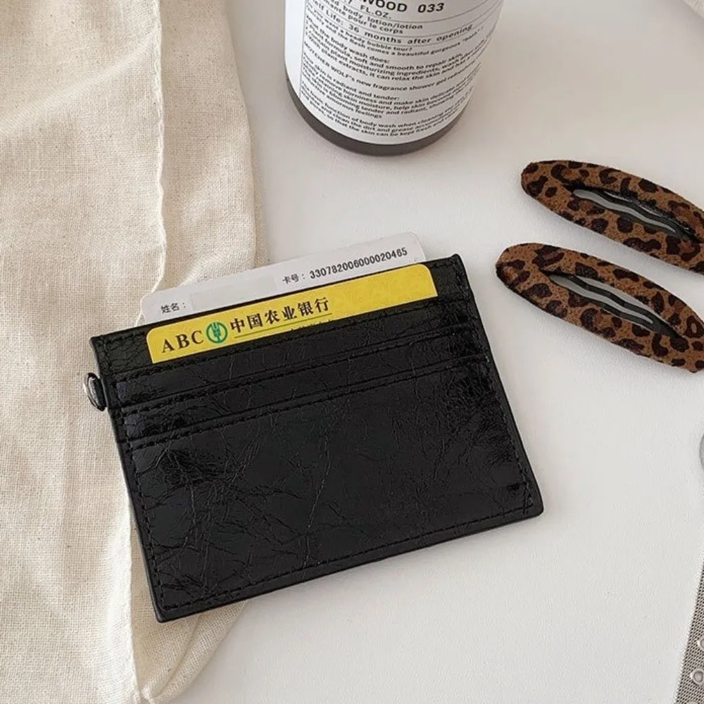 Compact Ultra Thin Cracked Leather Card Wallet Mini Size Multiple thumbnail 11