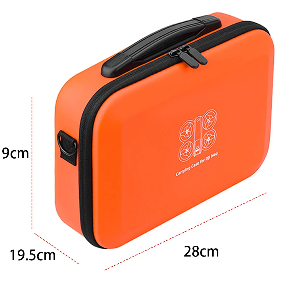Storage Bag Protective Carrying Case PU Leather Drop-resistant Hard Shell Handbag for DJI NEO Drones Controller Accessories