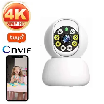 Tregear 8MP WiFi Camera Tuya Smart Home Indoor Wireless IP Surveillance Camera AI Detect Auto Tracking Security Baby Monitor