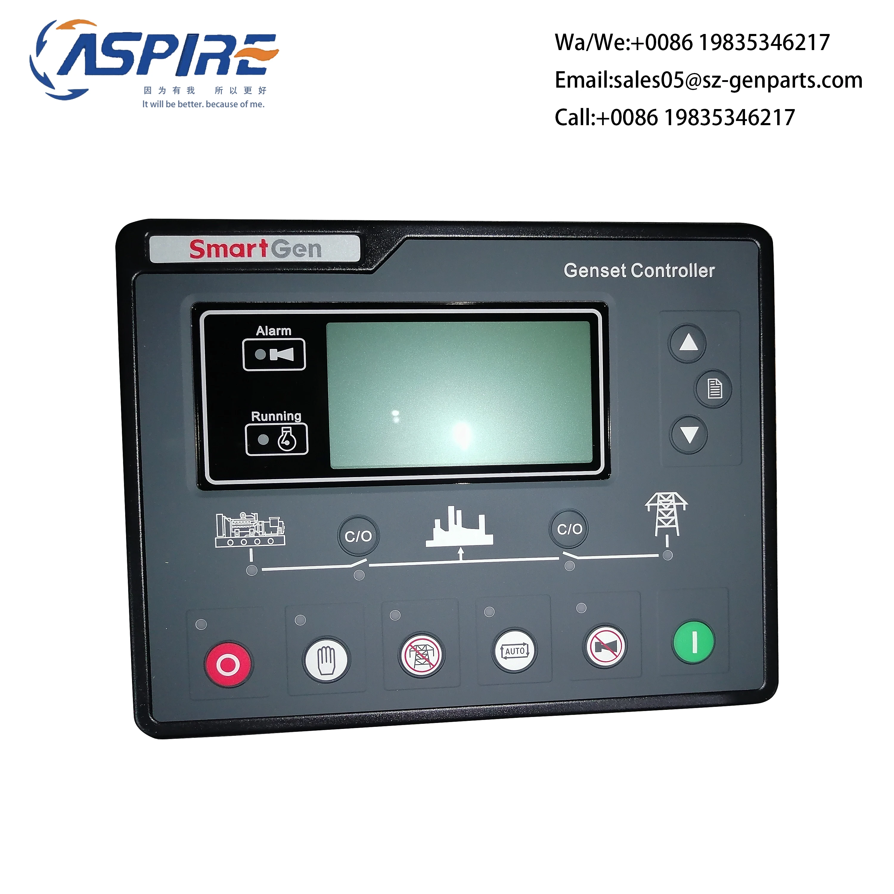 Smartgen Hgm7220 Genset Controller Diesel Generator Panel Adopts Large Liquid Crystal Display 2021 hot selling diesel generator control panel smartgen hat530n engine ats controller hat530n genset parts