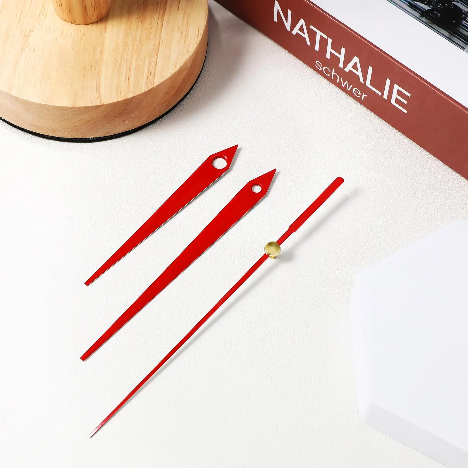 Description Picture 5 of item10 Sets Metal Clock Hands Self Made Wall Clock Aluminum Replacement Parts Craft Quartz Mute Hands Set Home Decor Alarm