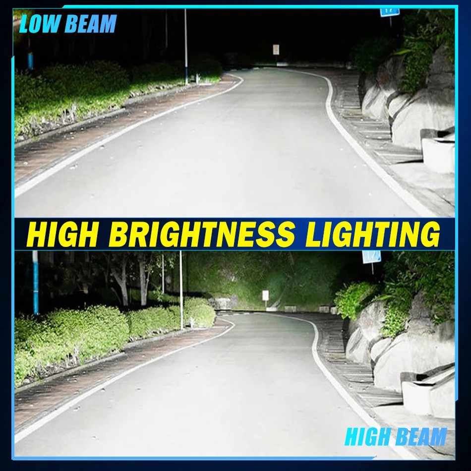 2개입 LED H7 헤드라이트 전구 300W 30000LM 자동차 라이트 5570 CSP 칩 STG 상하향등 6000K 1:1 미니 사이즈 플러그 앤 플레이 12V 24V