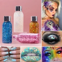 Multifunctional Eye Glitter Hair Body Face Glitter Gel Art Flash Loose Sequins Cream Festival Glitter Decor Eyeshadow Makeup 2