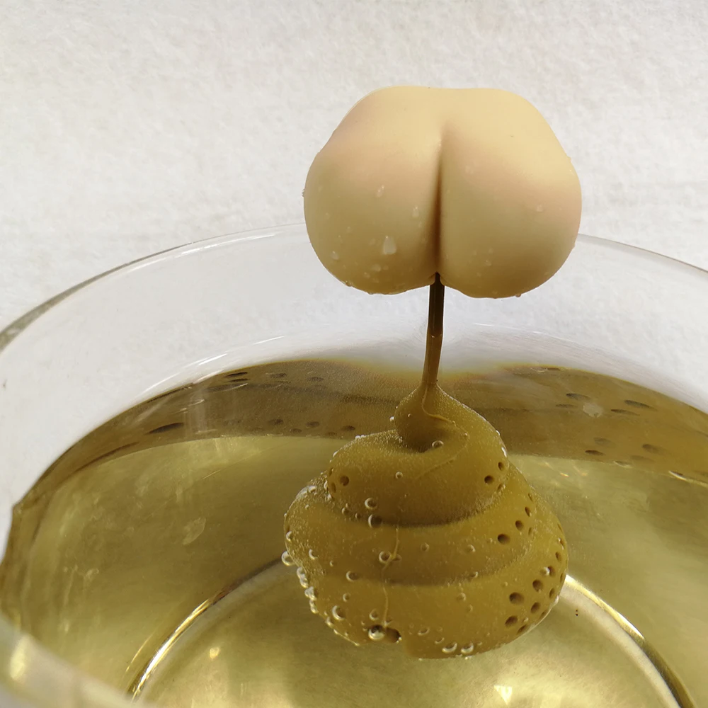 Silicone Tea Infuser Creative Poop Shaped Funny Gadgets Herbal Bag Reusable Coffee Filter Diffuser Strainer Accessories tea infuser