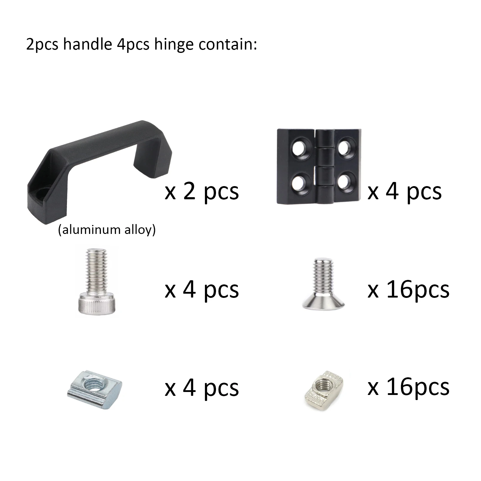 Extruded Pivot Hinges 4pcs pivot hinges For 20 Series Aluminum Extrusion Profile 90mm Aluminium Door Handles and Frame Hinge