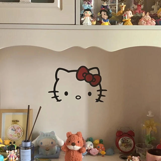 Sanrio Hello Kitty Wall Sticker Room Bedside Decor Kindergarten Sticker  Home Decoration Stickers Cute Table Door Window Sticker - AliExpress