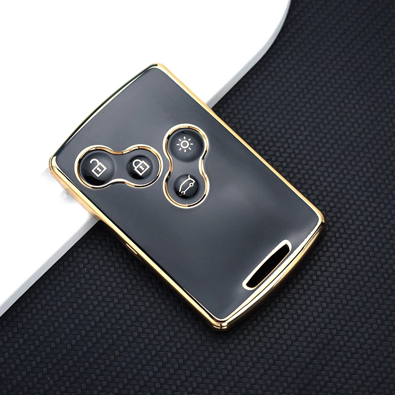 4 Buttons TPU Car Key Case Cover Shell Fob Keychain For Renault Duster Captur Clio Logan Megane 1 2 3 Koleos Scenic