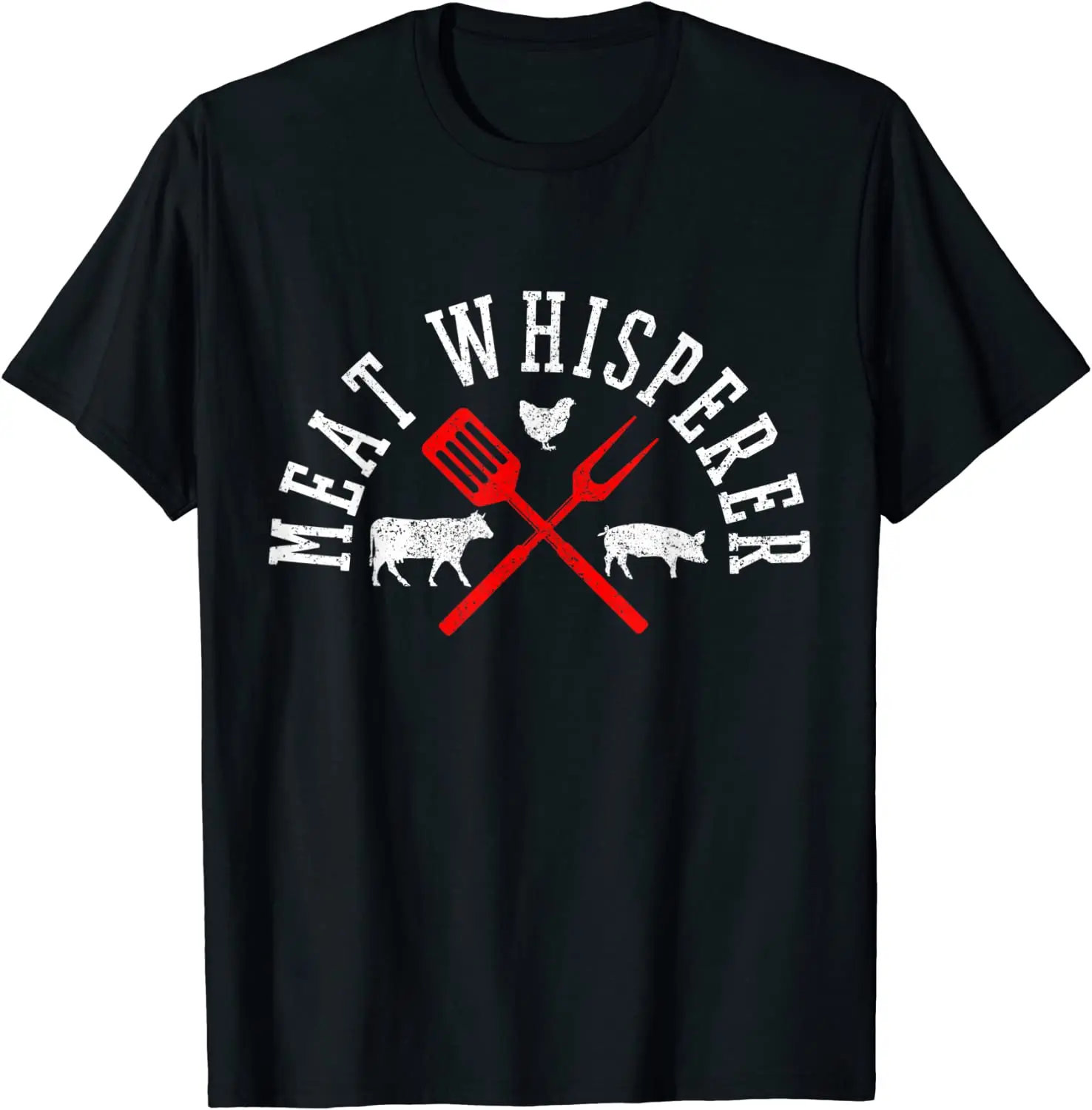 

Mens Grilling T-Shirt - Meat Whisperer Funny BBQ Shirt Chef Men T-Shirt Short Sleeve Casual Cotton O-Neck TShirt