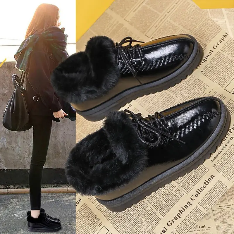 

Ladies Snow Boots Designer Luxury Padded Boot Footwear Winter 2023 Female Shoes Ankle Booties Waterproof on Sale Furry Black Hot