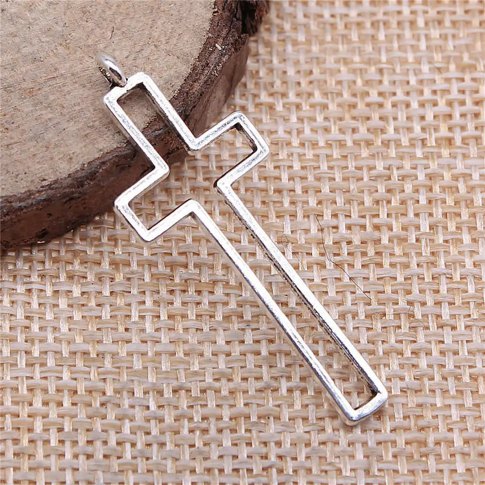 

Car Pendant Hollow Cross Charms Jewelry Tools 16x42mm 10pcs