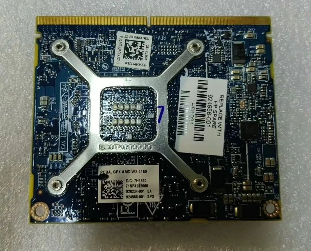 X-bracket AMD Radeon Pro WX 4150 WX4150 4GB metal MXM graphics