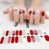 Baking Free 24Tips/Sheet  Nail Accessories America Japan Flag Nail Stickers Full Cover Nail Patch Wraps Manicure Decoration 1