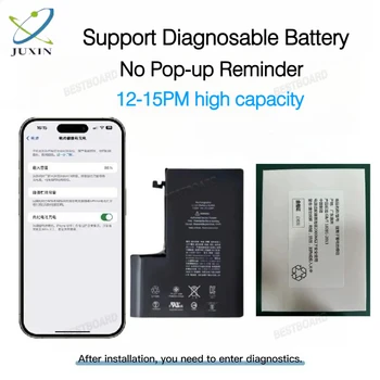 Batteria Diagnostica Ricaricabile 18.1/26.0 Senza Pop-up per iPhone 12, 12 Pro, 13, 14, 14 Plus, 14 Pro Max, 15, 15 Pro Max