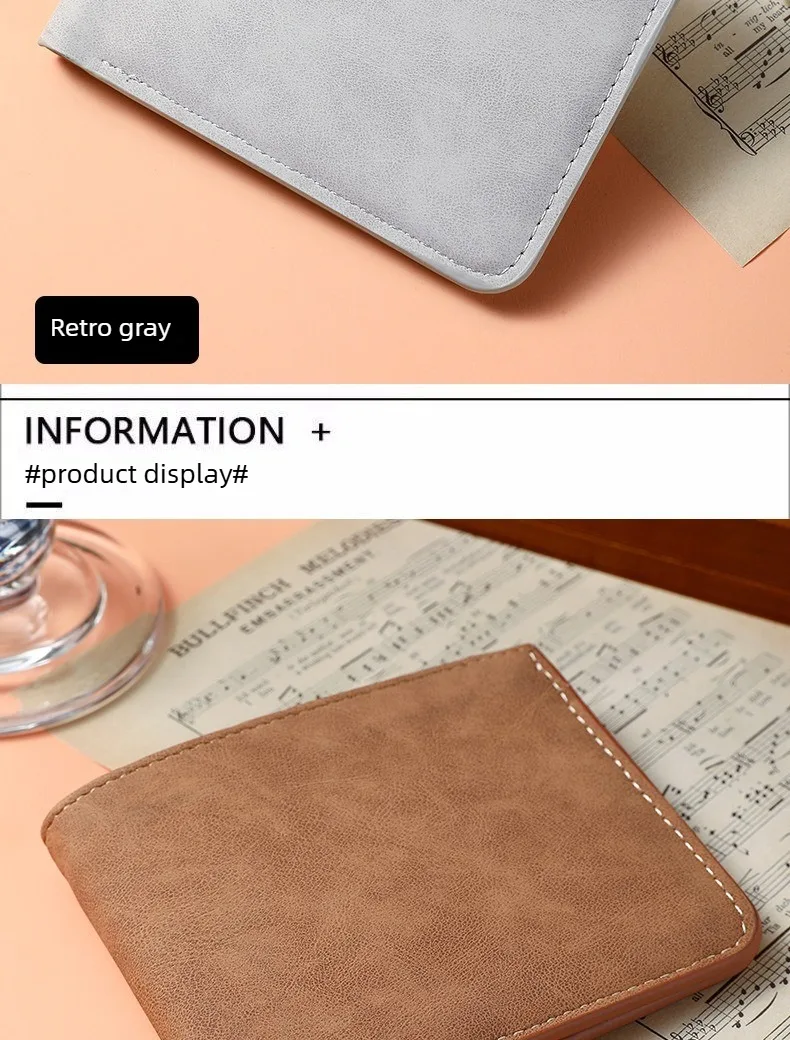 2026 Premium Men's Soft Leather Zipper Wallet with Dollar Clip - Lightweight and Sleek Design