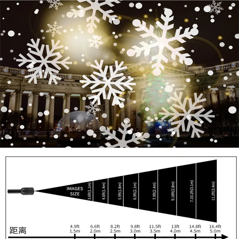 Festive Snowflake LED Projector Lights for Holiday & Garden Decoration