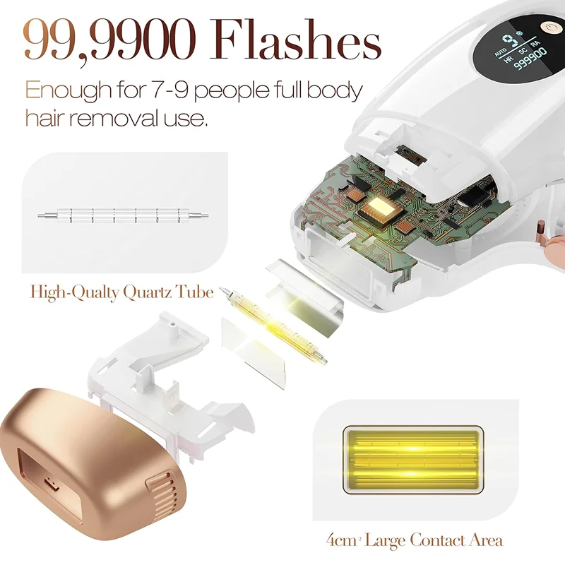999999 Błyski depilator laserowy 3 w 1 IPL dla kobiet urządzenia do użytku domowego elektryczne usuwanie włosów bezbolesna maszyna bikini Dropshipping
