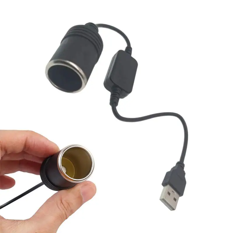 CarLighter USB Converter Female Converter CarLighter Socket 5V To 12V Converter Plug Socket Wired Controller Plug CarLighter