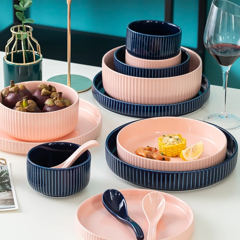 

Dessert Porcelain Dinner Plates Set Kitchen Crockery Sushi Cooking Full Tableware of Plates Sets Platos De Cena Cookware Sets