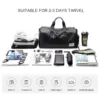 Likros Gym Bag Mens Small Trave Duffel Bag, Swim Sports Bag with Shoes Compartment Waterproof Weekender Overnight Bag Tote Bag 6