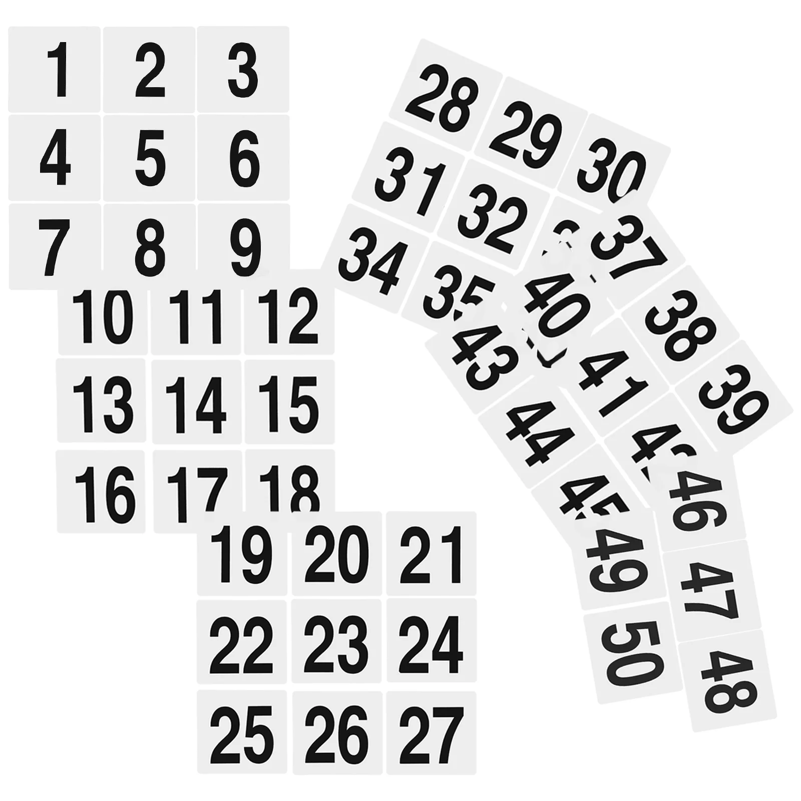 50 Pcs Double Sided Table Numbers Plastic Number Tags Restaurant Table Numbers Wedding Cards Party Supplies Place Cards