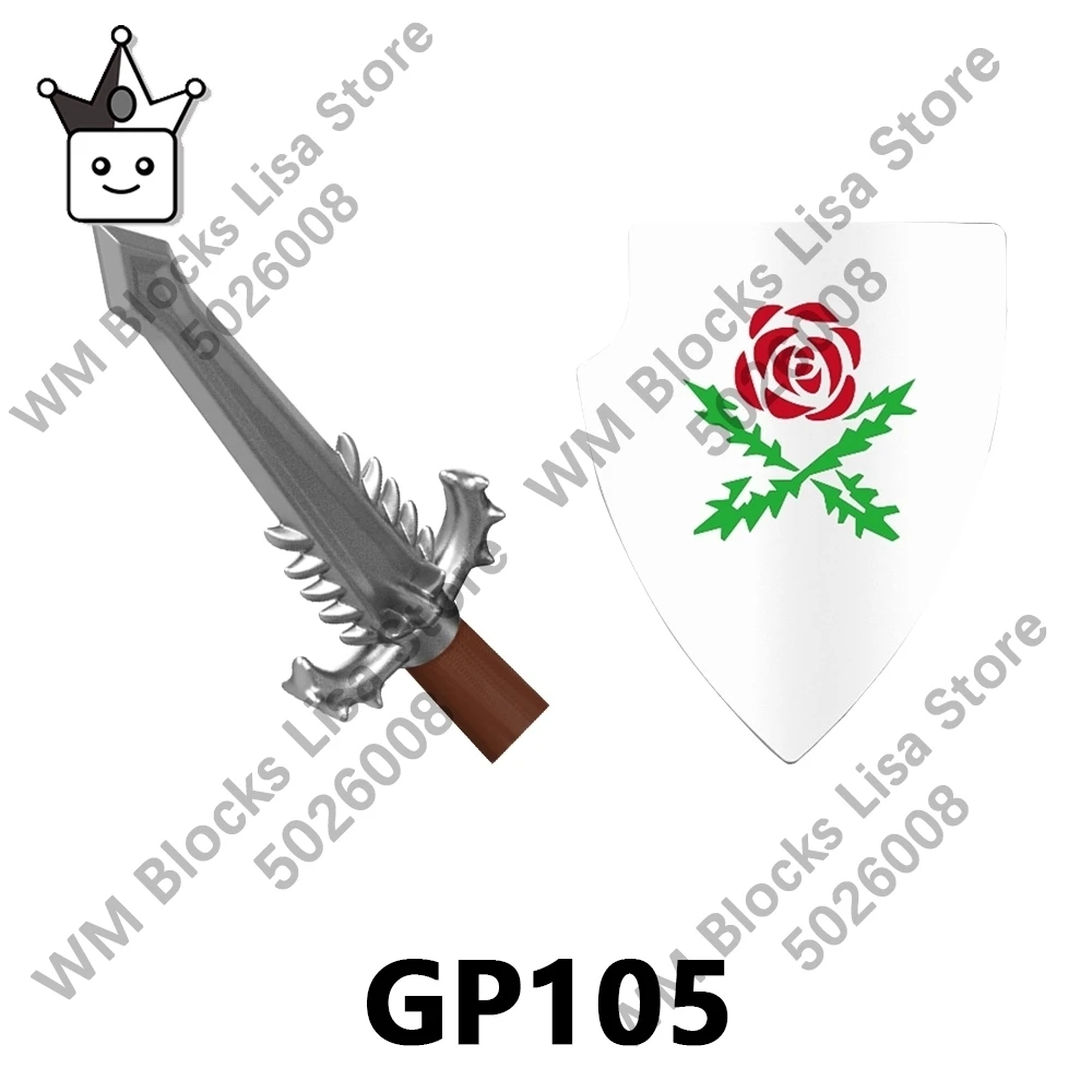 GP105 GP106 GP107 GP108 빌딩 블록 액션 피규어 브릭 액세서리 성인 어린이 장난감 디오라마 장식 몬테소리