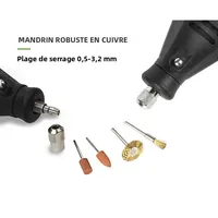 Mini perceuse électrique, graveur, outils rotatifs Dremel, meuleuse de graveur Compatible avec les outils électriques, accessoires, 220V 5