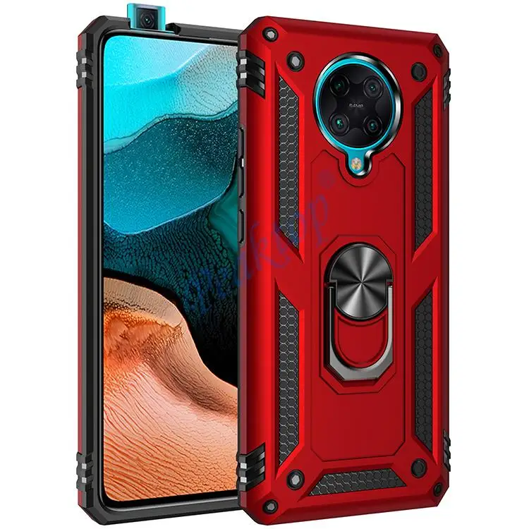 Phone Case For POCO F2 Pro Case Shockproof Armor Rugged Military Protective Car Holder Magnetic Cover