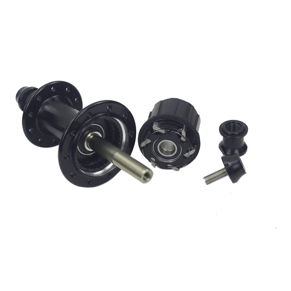 Description Picture 2 of itemSILVEROCK-Folding Bike Alloy Hub, 6 Pawls Wheels Axle, External 5 to 7Speed Front 74mm Rear 112mm for Brompton Folding Bikes NBK