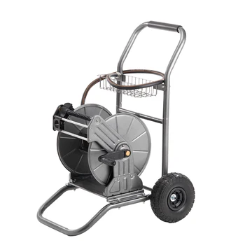 Giraffe Tools Garden Hose Reel Cart with Wheels 1